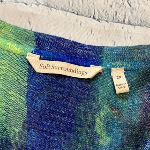 NWOT Soft Surroundings Color Block tee - Picture 6 of 9